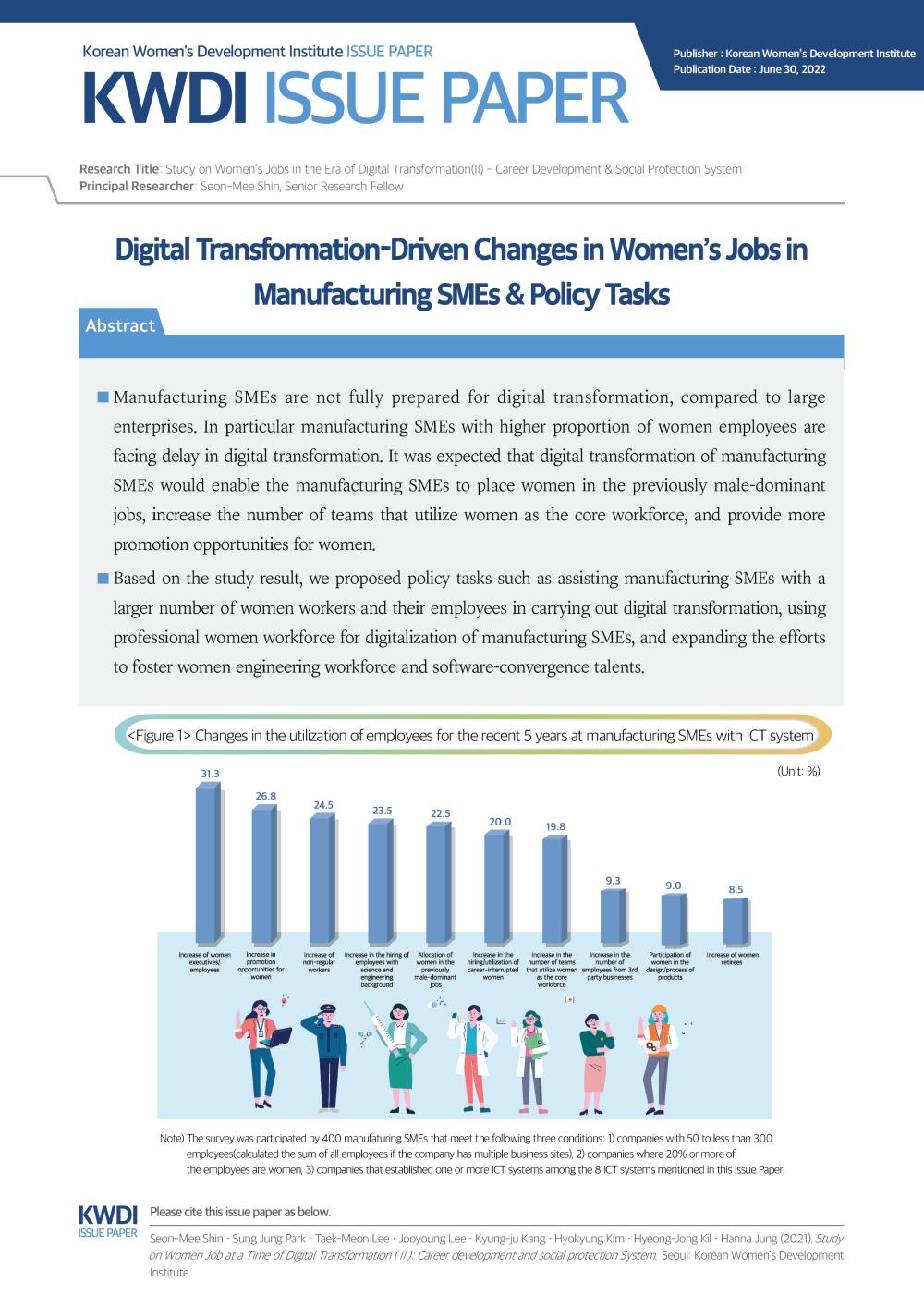 [Issue Paper] Digital Transformation-Driven Changes in Women's Jobs in Manufacturing SMEs and Policy Tasks